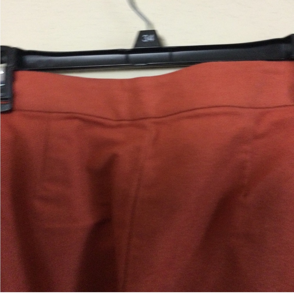 Kate Spade Size 2 Saturday Burnt Orange Cotton Wide Leg Cropped Trousers Pants - Picture 6 of 8